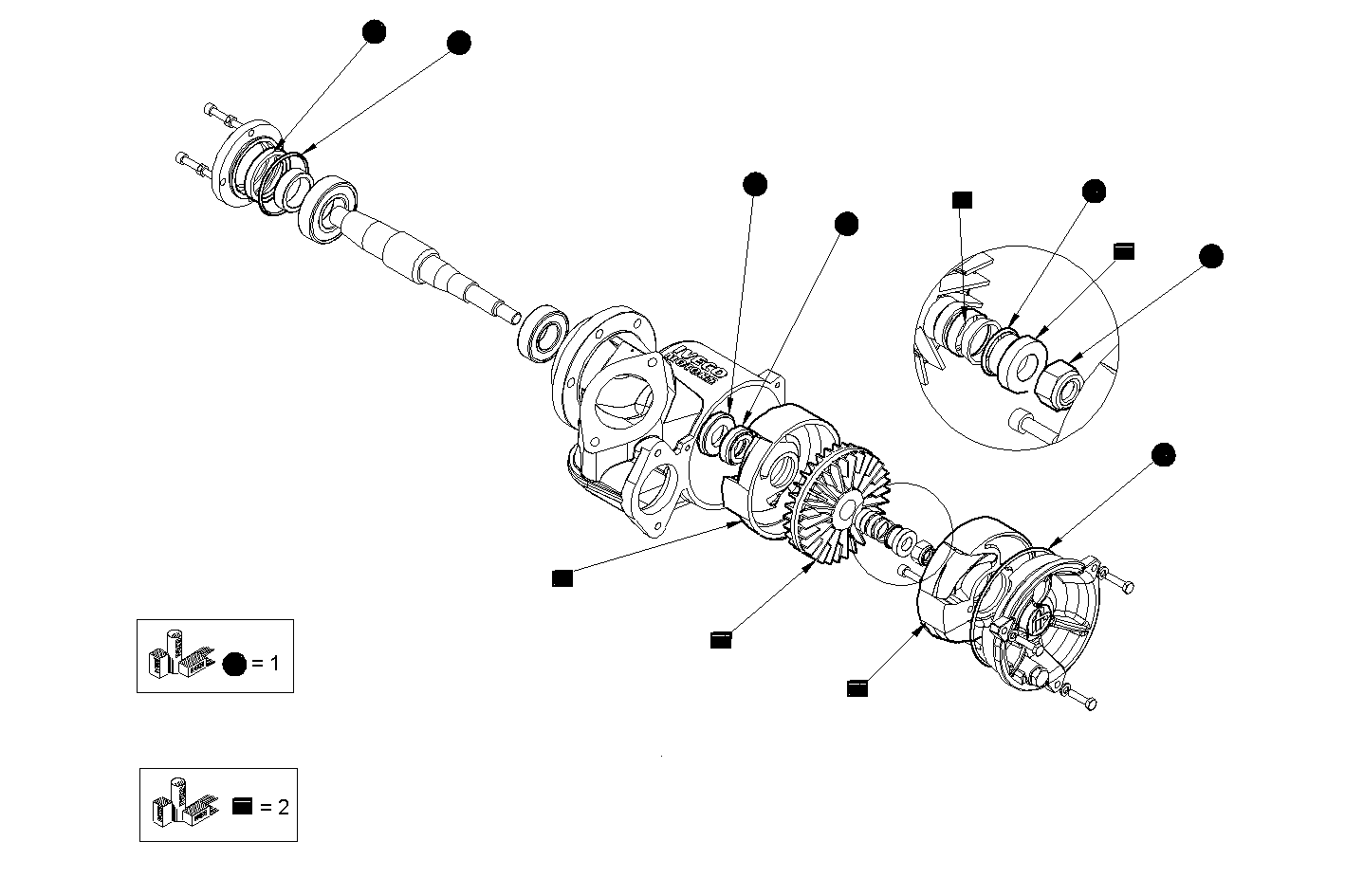 SEA WATER PUMP (COMPONENTS) - C78ENTM55.10 CURSOR 8 parts diagram