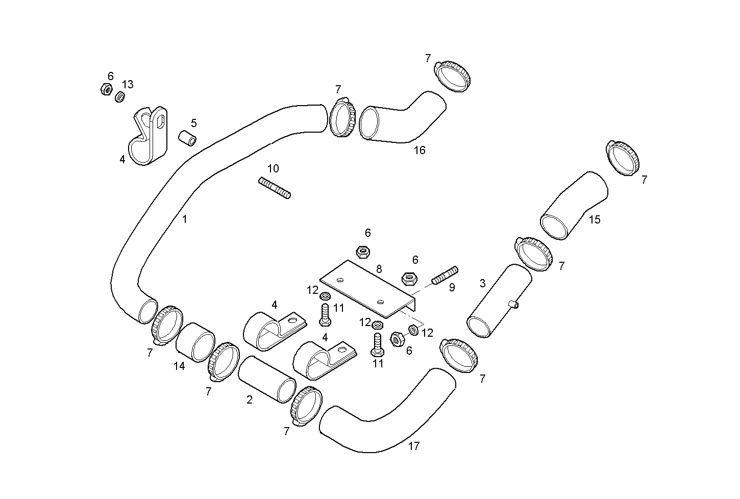 SEA WATER LINES - N60ENTM40.10 NEF 6 electron. parts diagram