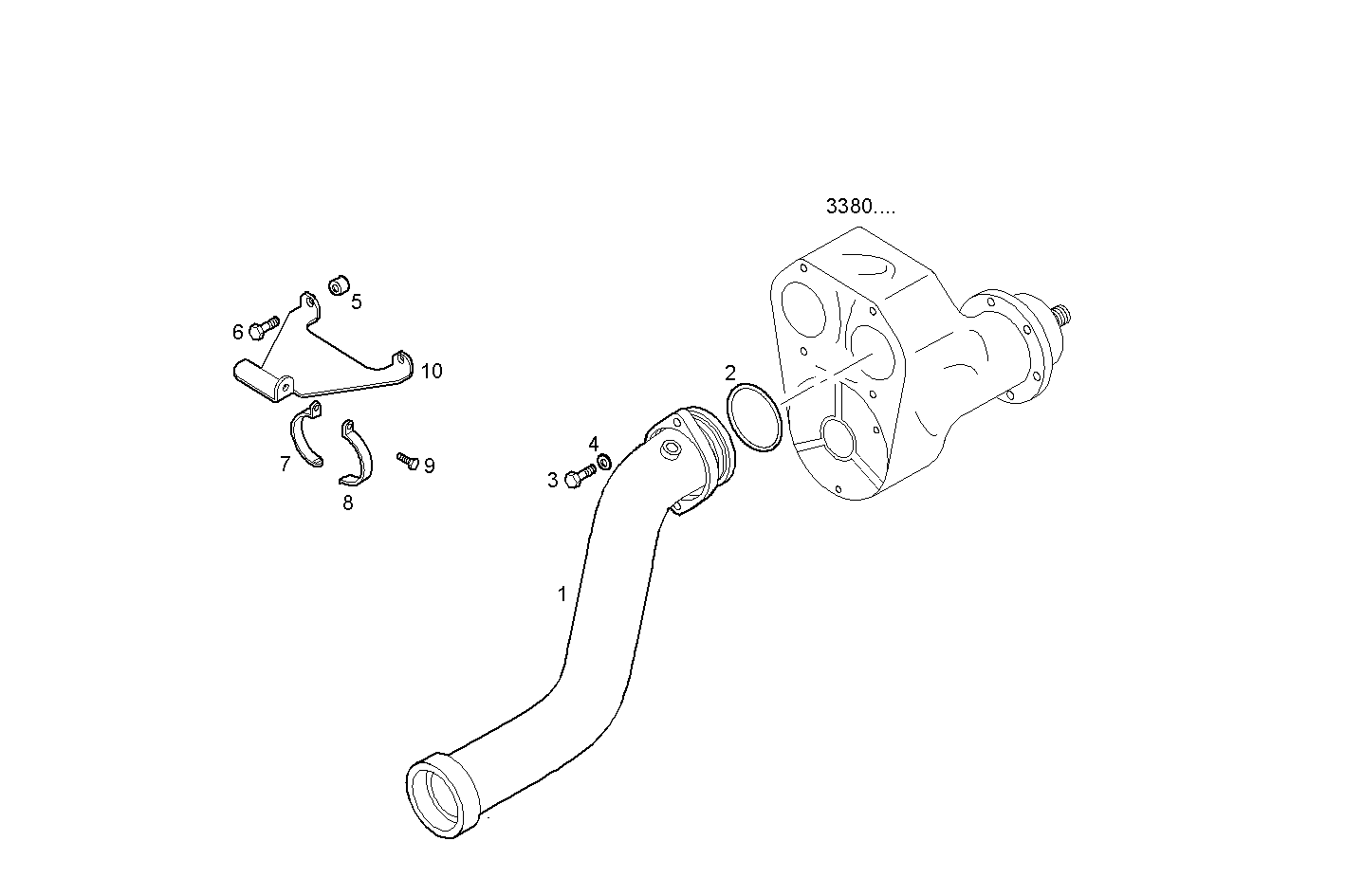 SEA WATER LINES - C13ENAM19.00 CURSOR 13 parts diagram