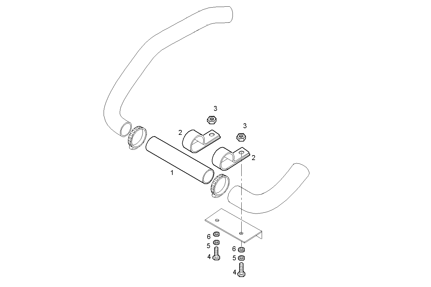 SEA WATER LINES - N67ENTM45.10 NEF 6 electron. parts diagram