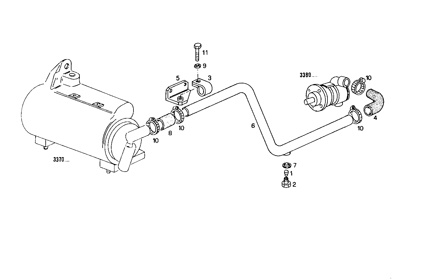 SEA WATER LINES - 8035M06.00A550 8035M06 parts diagram