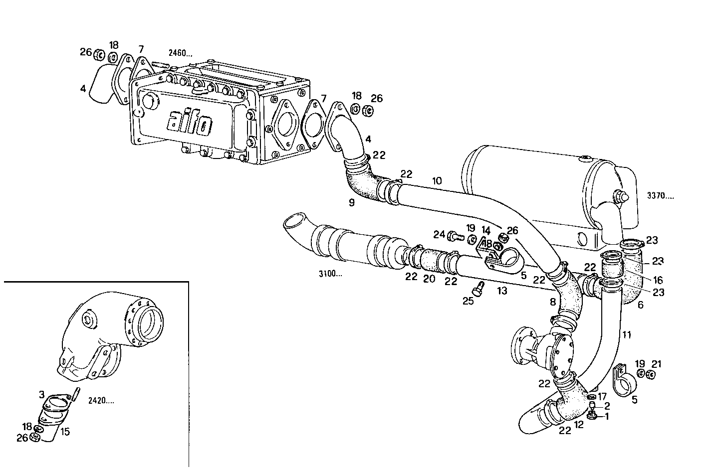 SEA WATER LINES - 8041SRM15.10 8041SRM15 parts diagram