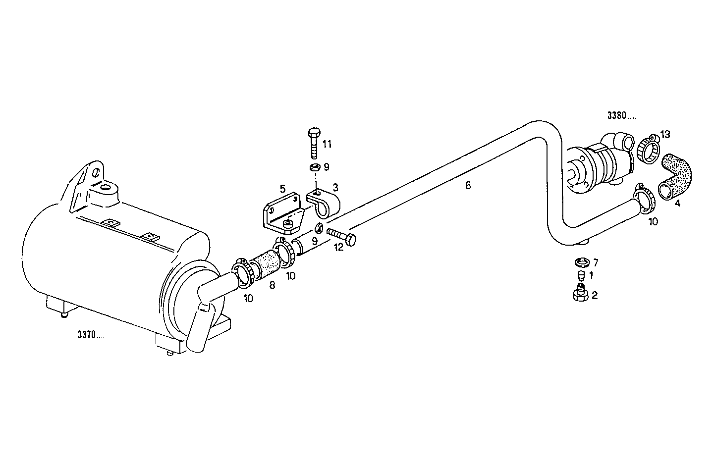 SEA WATER LINES - 8061M14.01 8061M14 parts diagram