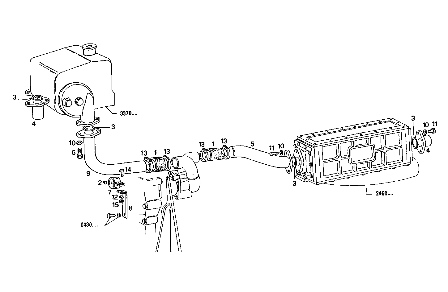 SEA WATER LINES - 8210SRM36.12 8210SRM36 parts diagram