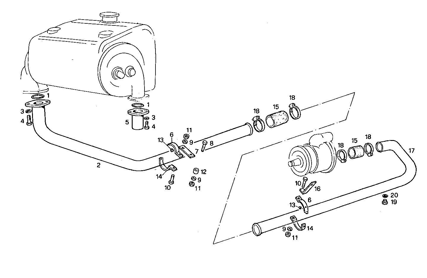 SEA WATER LINES - 8281M32.10 8281M32 parts diagram