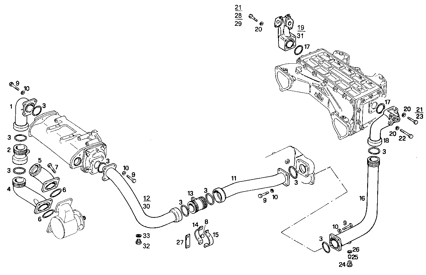 SEA WATER LINES - 8291SRM12.12 8291SRM12 parts diagram