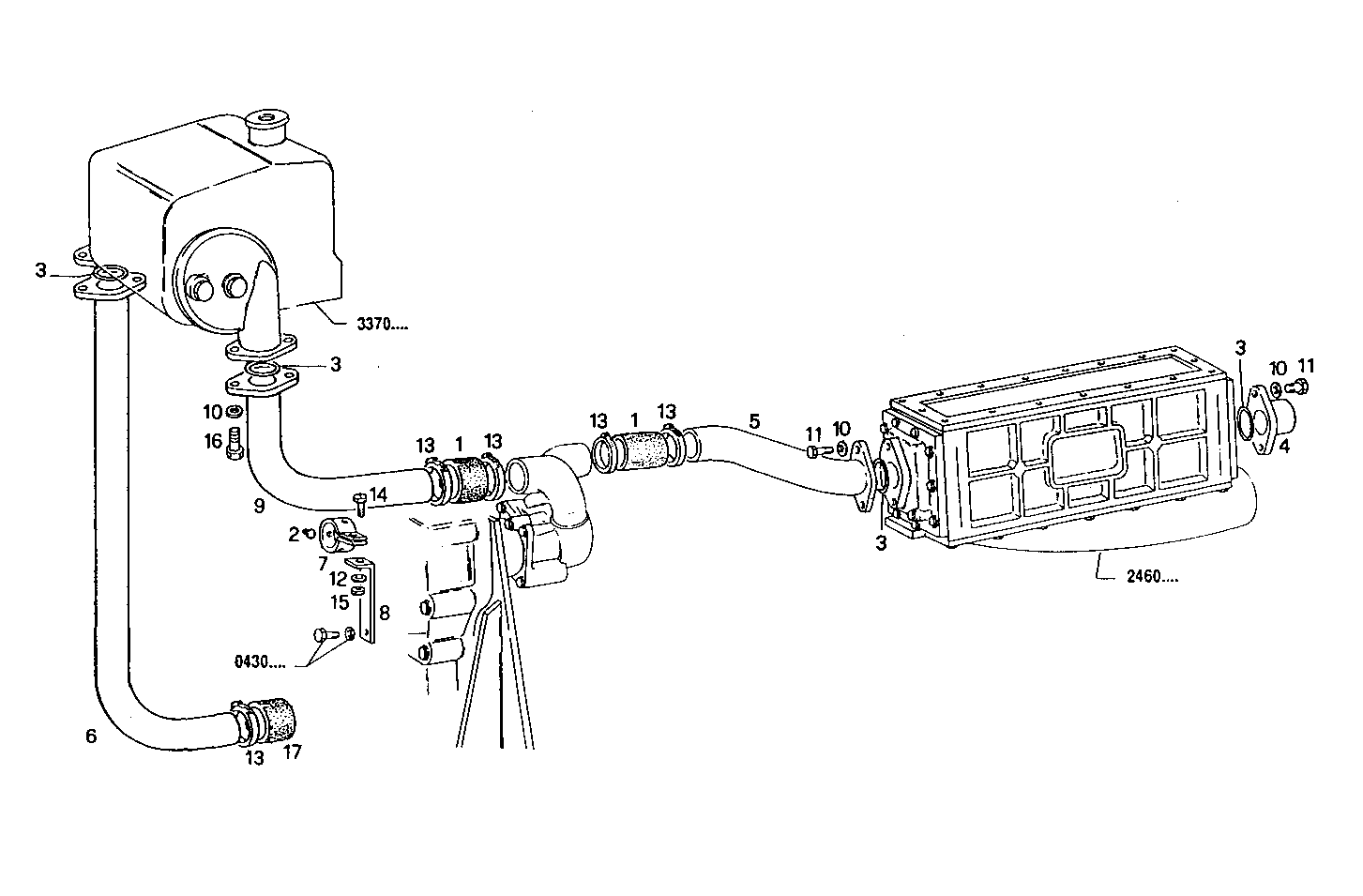 SEA WATER LINES - 8210SRM38.10 8210SRM38 parts diagram