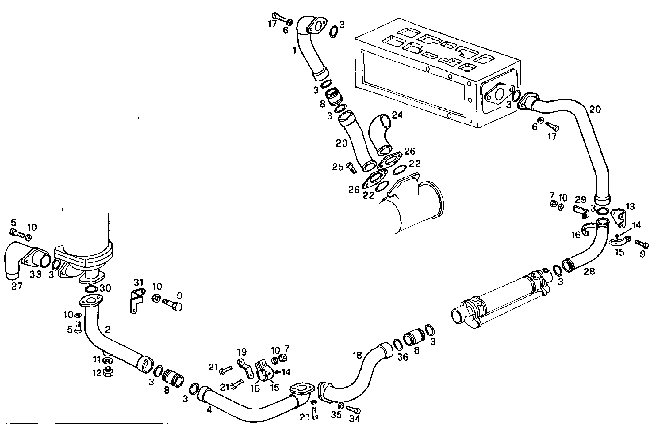SEA WATER LINES - 8281SRM70.12 8281SRM70 parts diagram