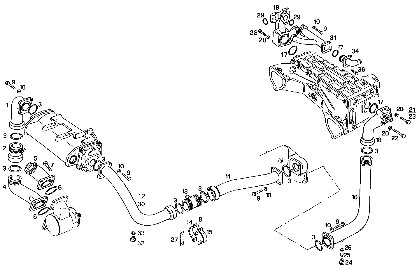 SEA WATER LINES - 8291SRM12.12A001 8291SRM12 parts diagram
