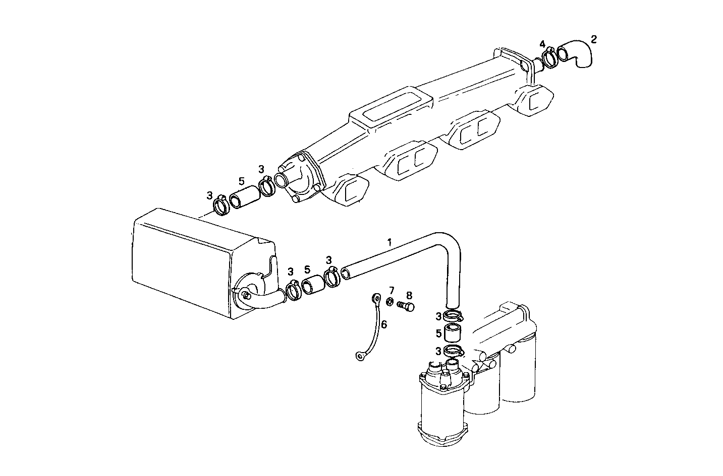 SEA WATER LINES - 8361SRM40.40 8361SRM40 parts diagram