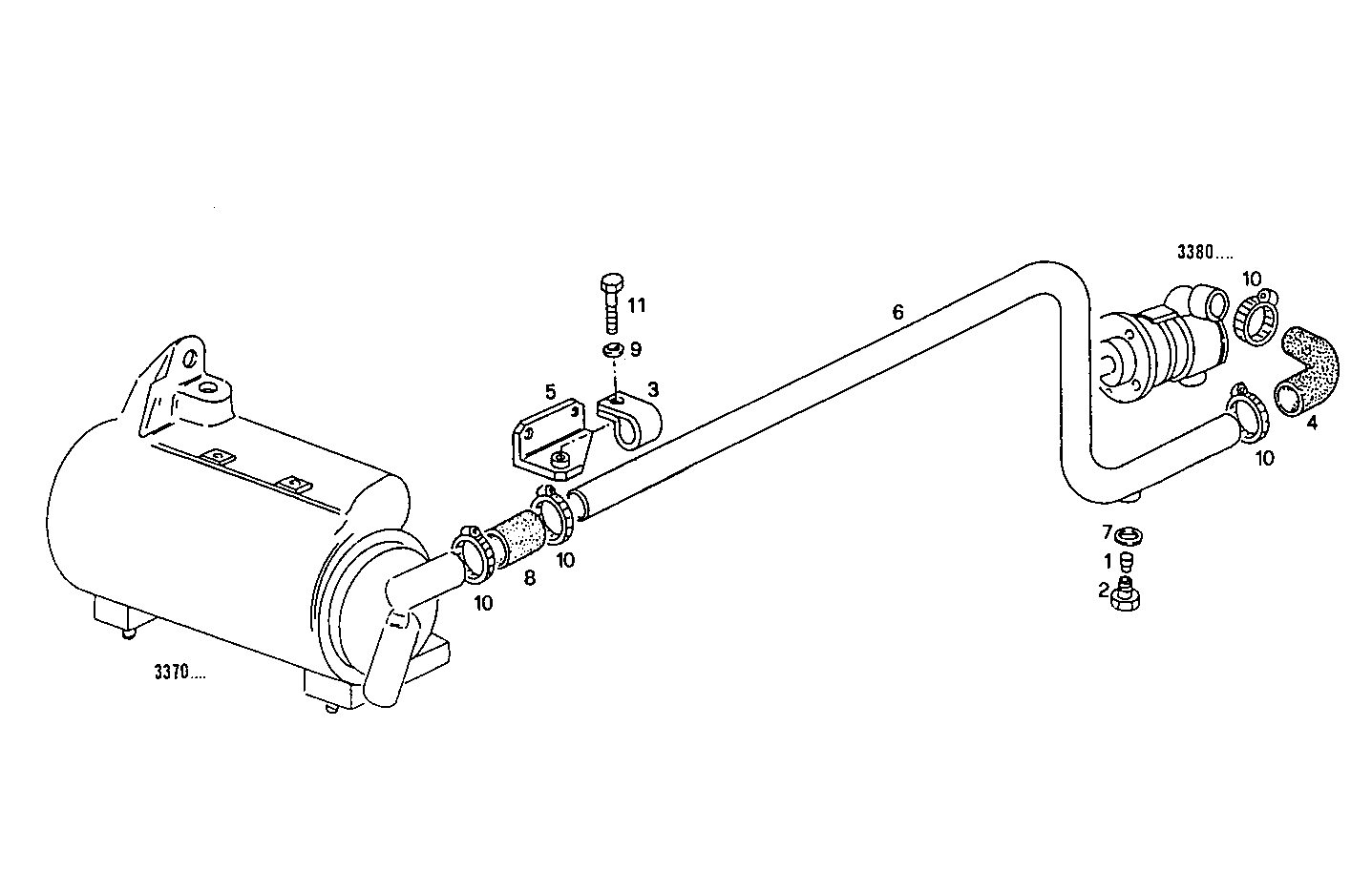 SEA WATER LINES - 8061M12.00 8061M12 parts diagram
