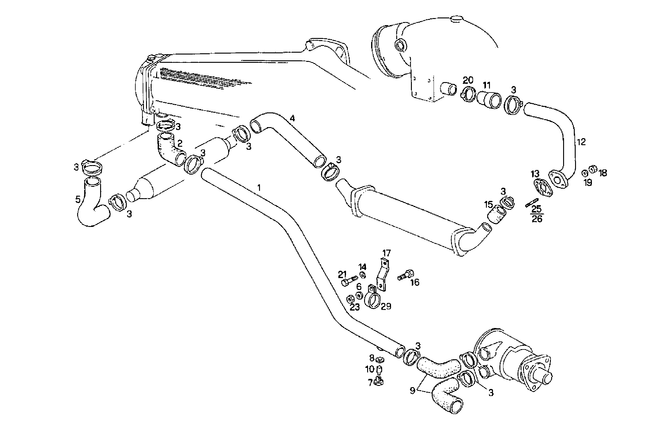 SEA WATER LINES - 8060SRM25.10 8060SRM25 parts diagram