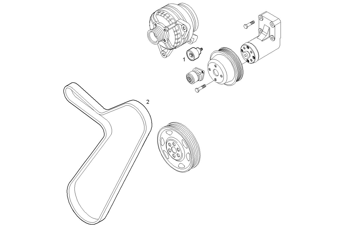 WATER PUMP DRIVE - N45MNSD00.00A003 NEF 4 mechanic. - TIER 2 parts diagram