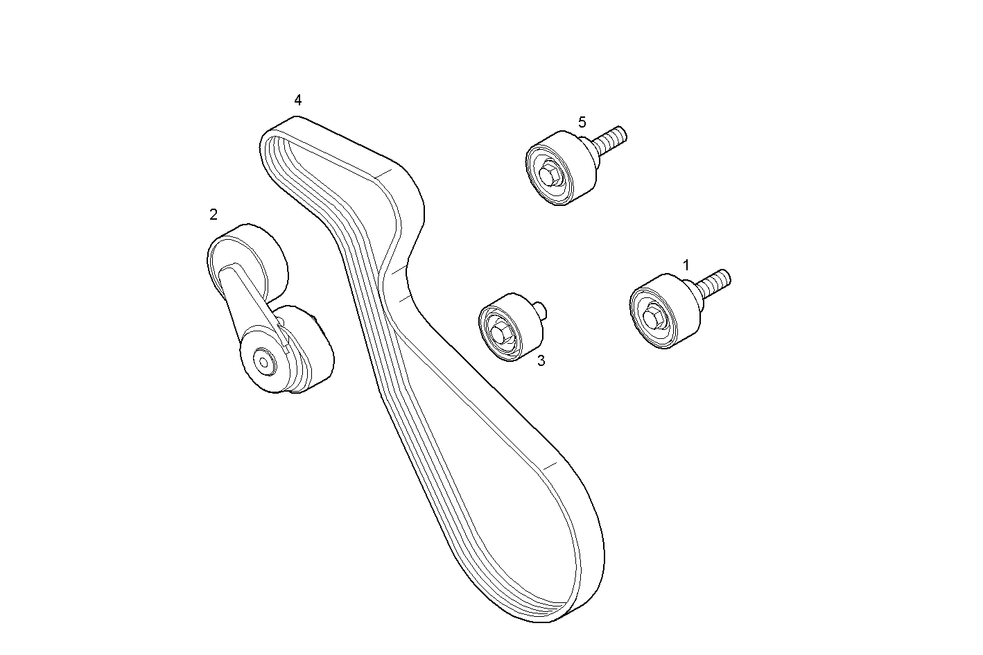 WATER PUMP DRIVE - F4BE0454A*D601 NEF 4 mechanic. - TIER 2 parts diagram