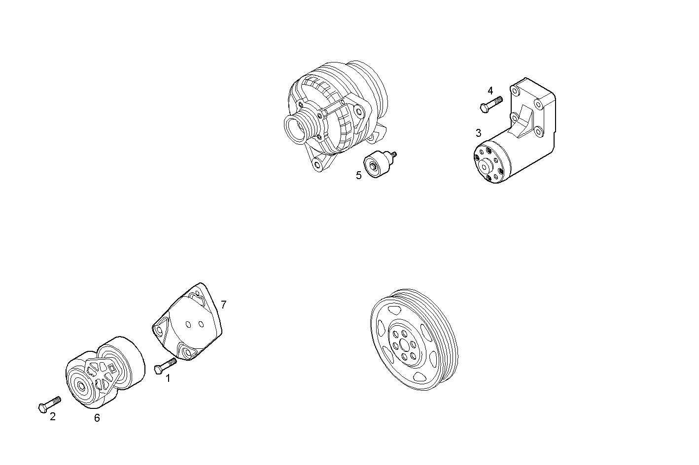 WATER PUMP DRIVE - F4GE0404B*D650 NEF 4 mechanic. - TIER 2 parts diagram