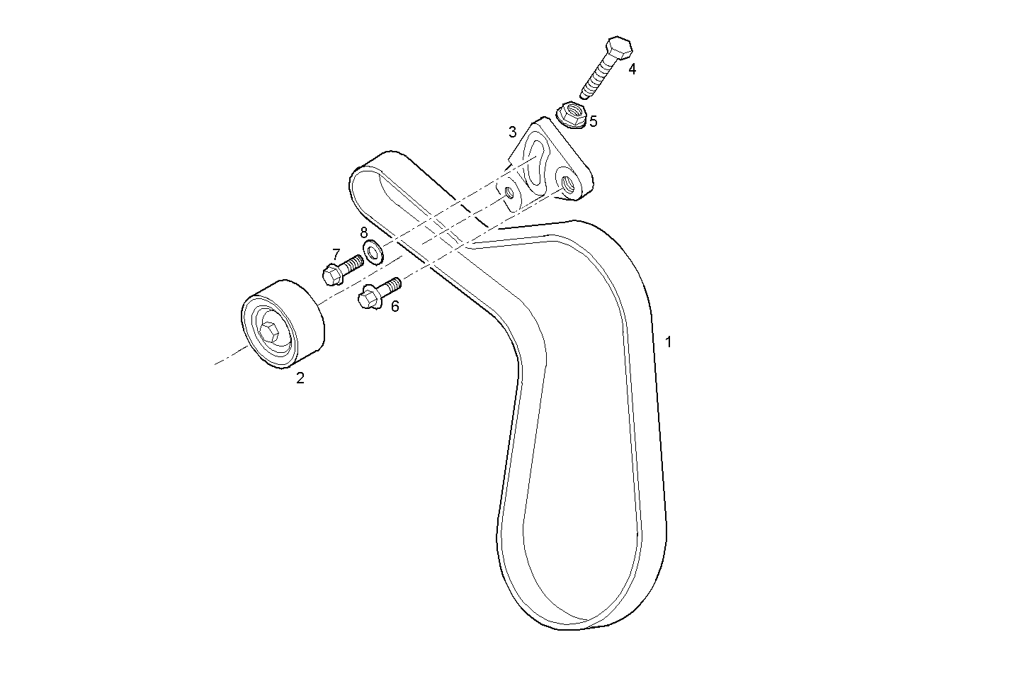 WATER PUMP DRIVE - F4CE0304A*D600 NEF 3 - TIER 2 parts diagram