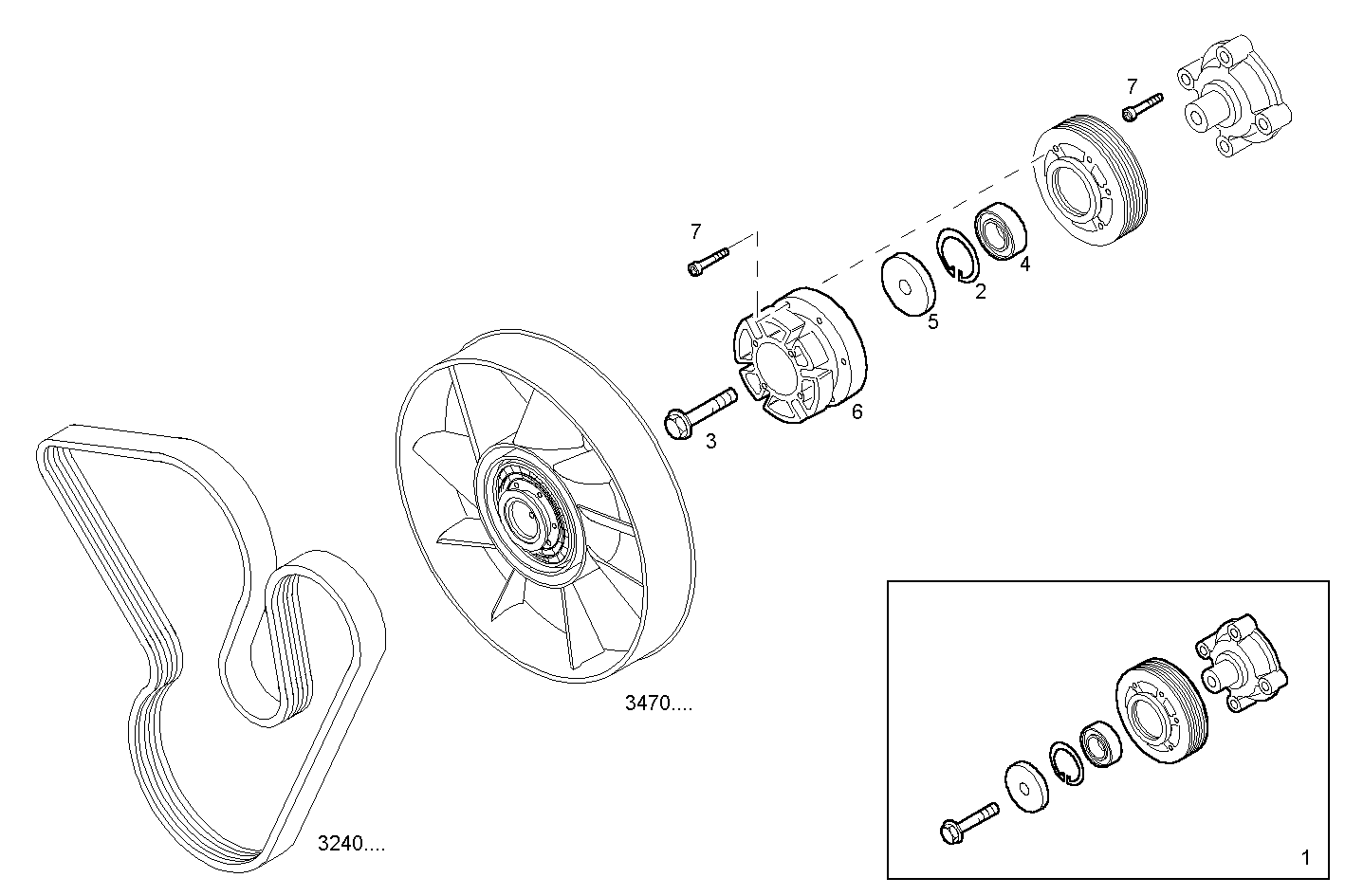 VENTILATOR CONTROL - F2CE9687B*E001 CURSOR 9 - TIER 3 parts diagram