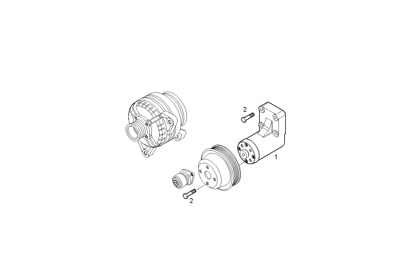 FAN ASSEMBLY - N45MSTD22.50A801 NEF 4 mechanic. - TIER 2 parts diagram