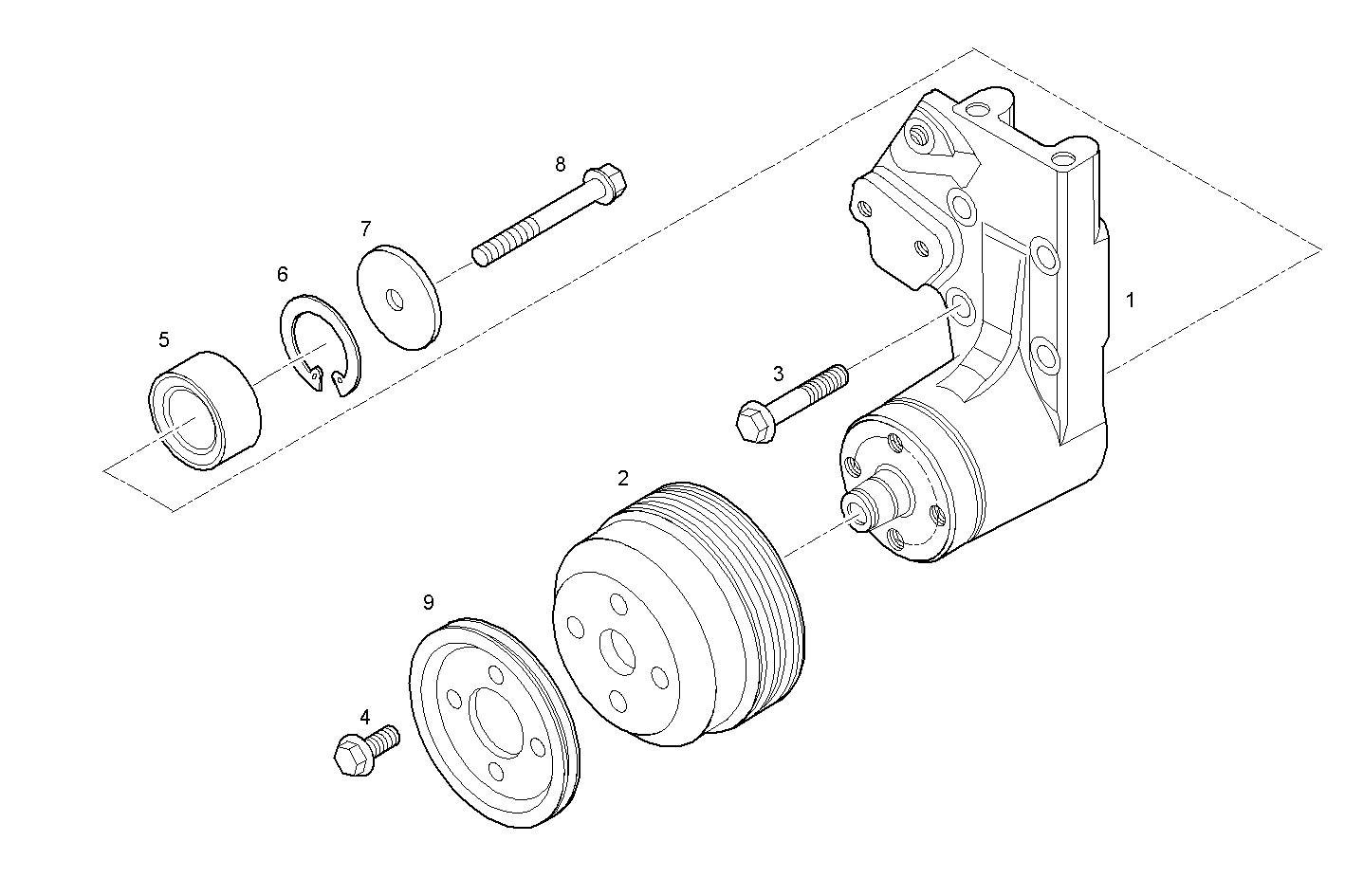 FAN ASSEMBLY - F4CE0304A*D600 NEF 3 - TIER 2 parts diagram