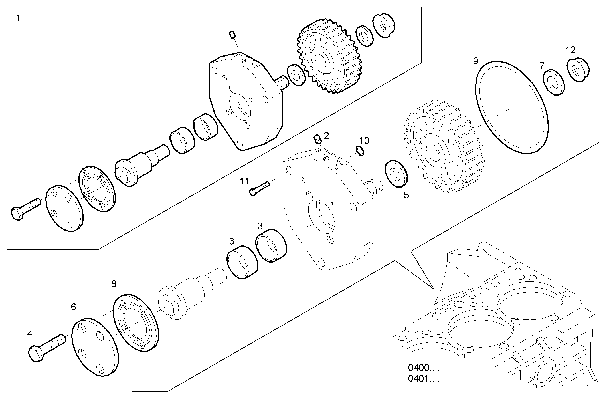 POWER TAKE OFF - CURSOR13TE2.A002 CURSOR 13 parts diagram