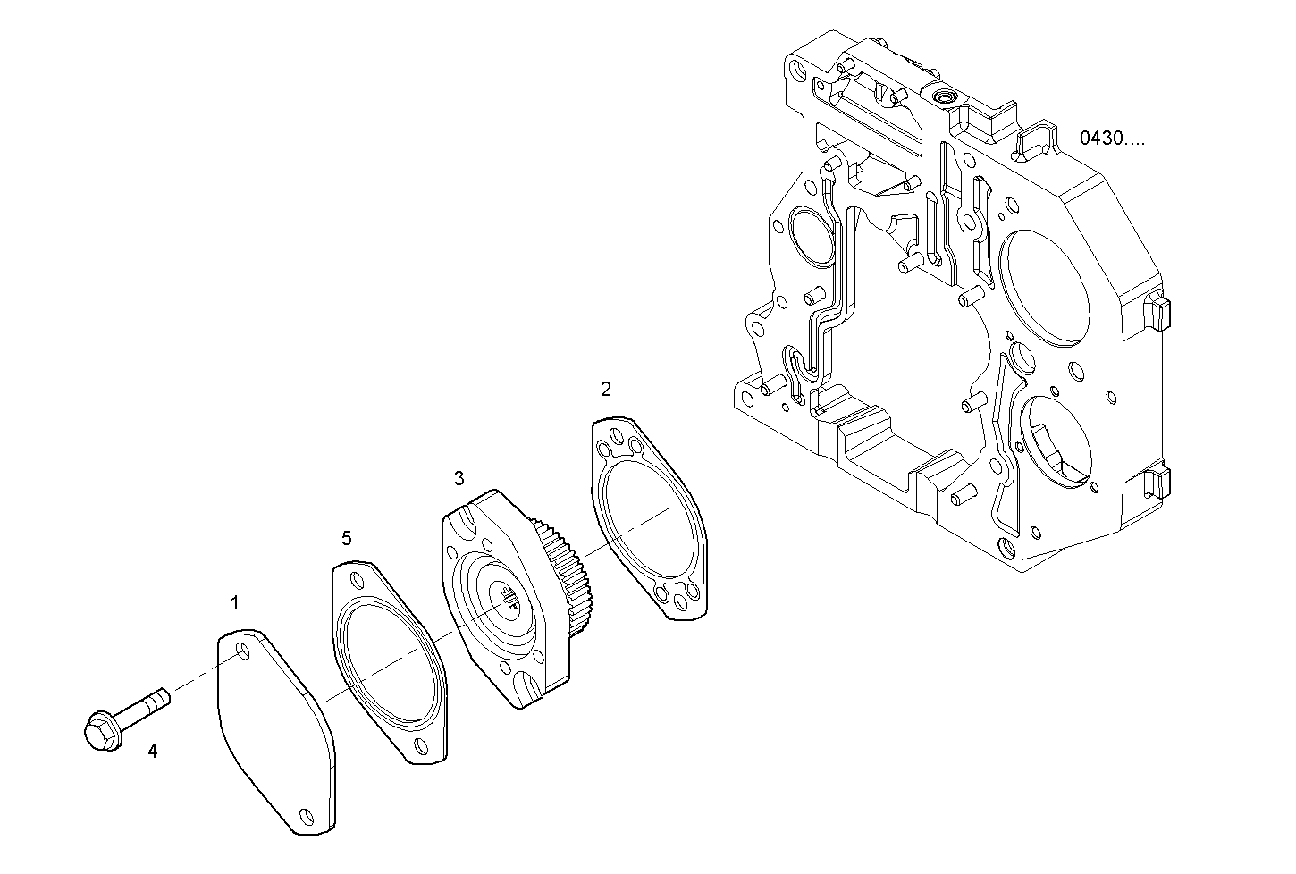 POWER TAKE OFF - F4AE0681D*C150 NEF 6 electron. - EURO 3 parts diagram