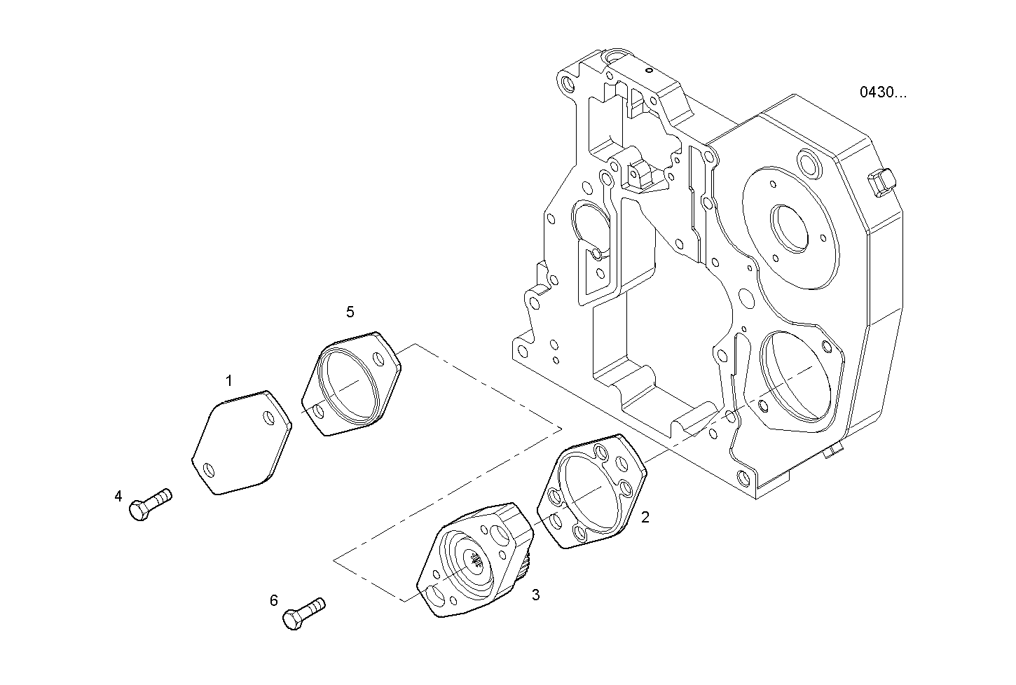 POWER TAKE OFF - F4GE0454A*D655 NEF 4 mechanic. - TIER 2 parts diagram