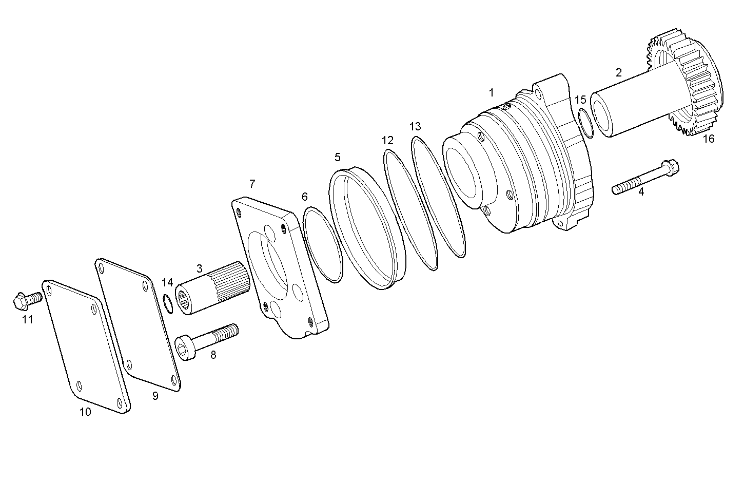 POWER TAKE OFF - F4CE0304A*D600 NEF 3 - TIER 2 parts diagram