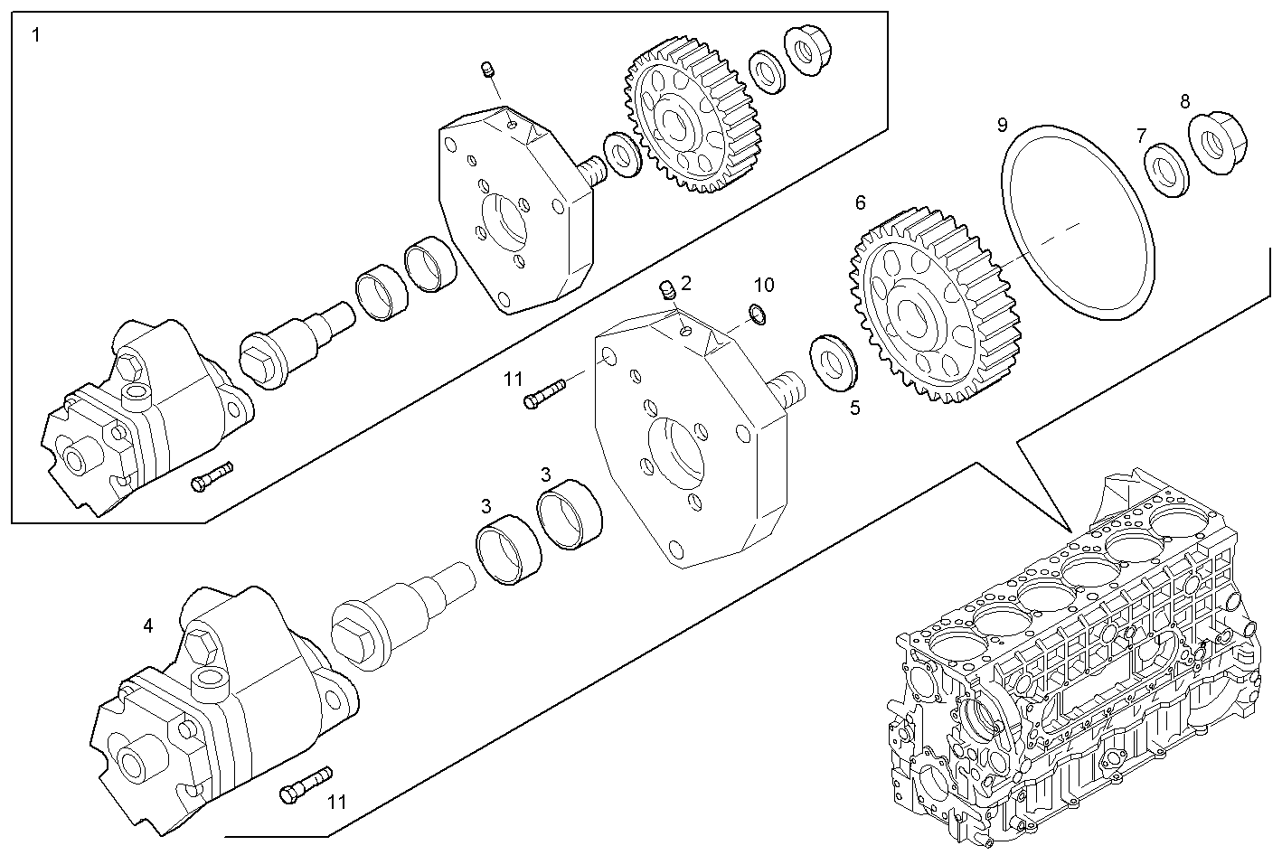POWER TAKE OFF - GECURSOR250E.1R990 CURSOR 8 parts diagram