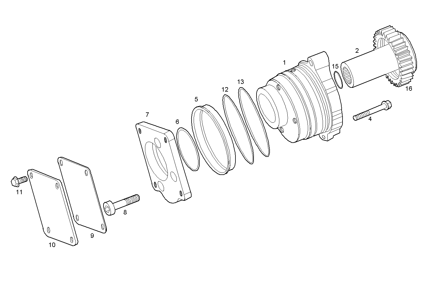 POWER TAKE OFF - F4CE0304A*D600 NEF 3 - TIER 2 parts diagram