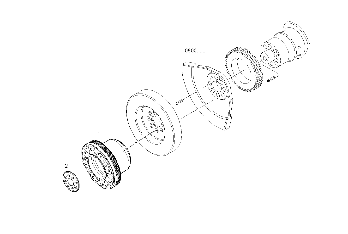 POWER TAKE OFF - V08ENTM75.10A210 VECTOR 8 parts diagram
