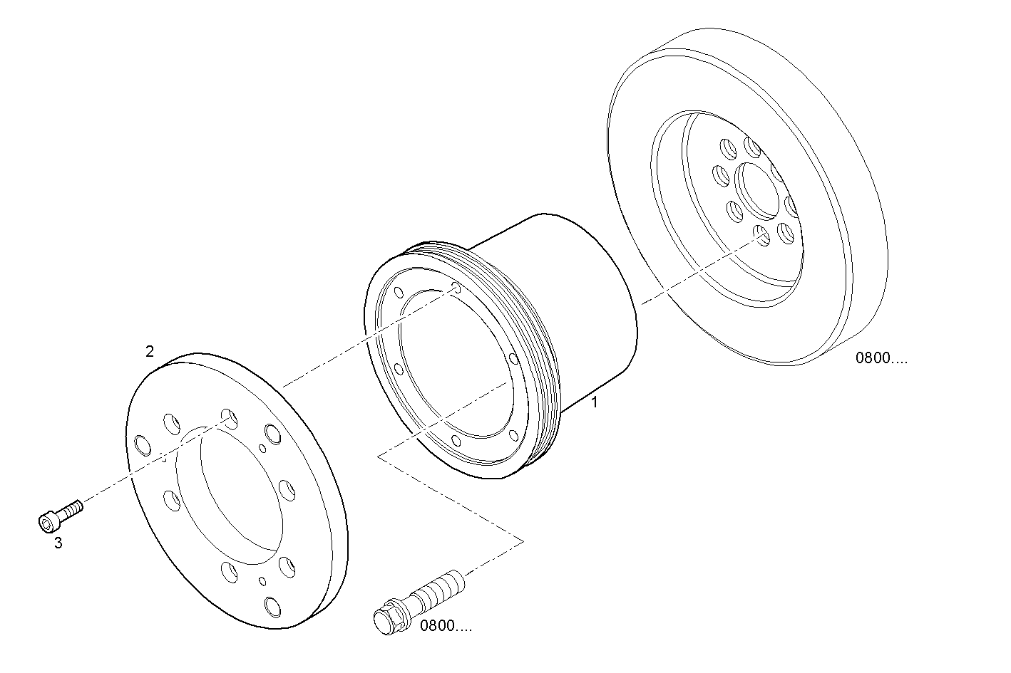 POWER TAKE OFF - FVAE2884AB201 VECTOR 8 parts diagram