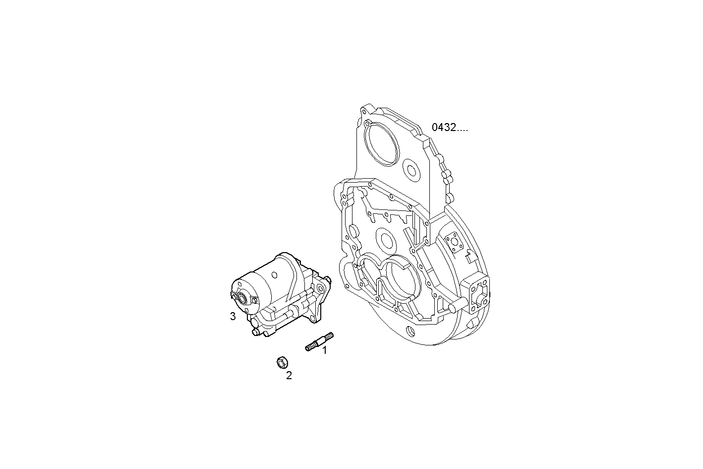 STARTER MOTOR - F3BE0681M*B722 CURSOR 13 - EURO 3 parts diagram