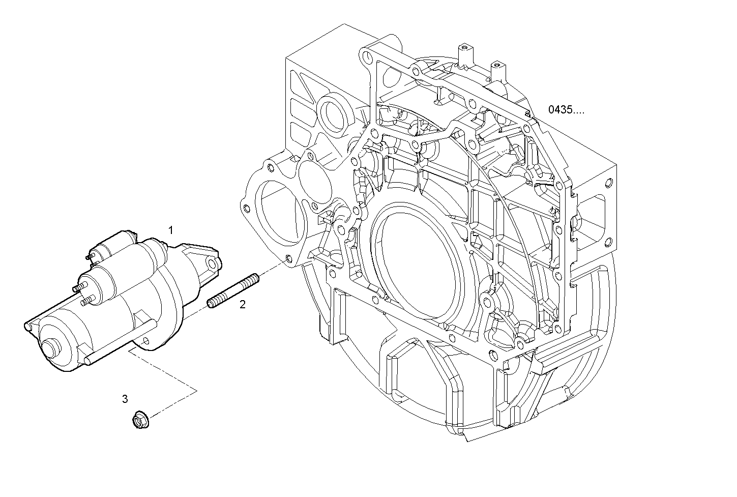 STARTER MOTOR - 24V - GENEF200E.A72M NEF 6 electron. parts diagram