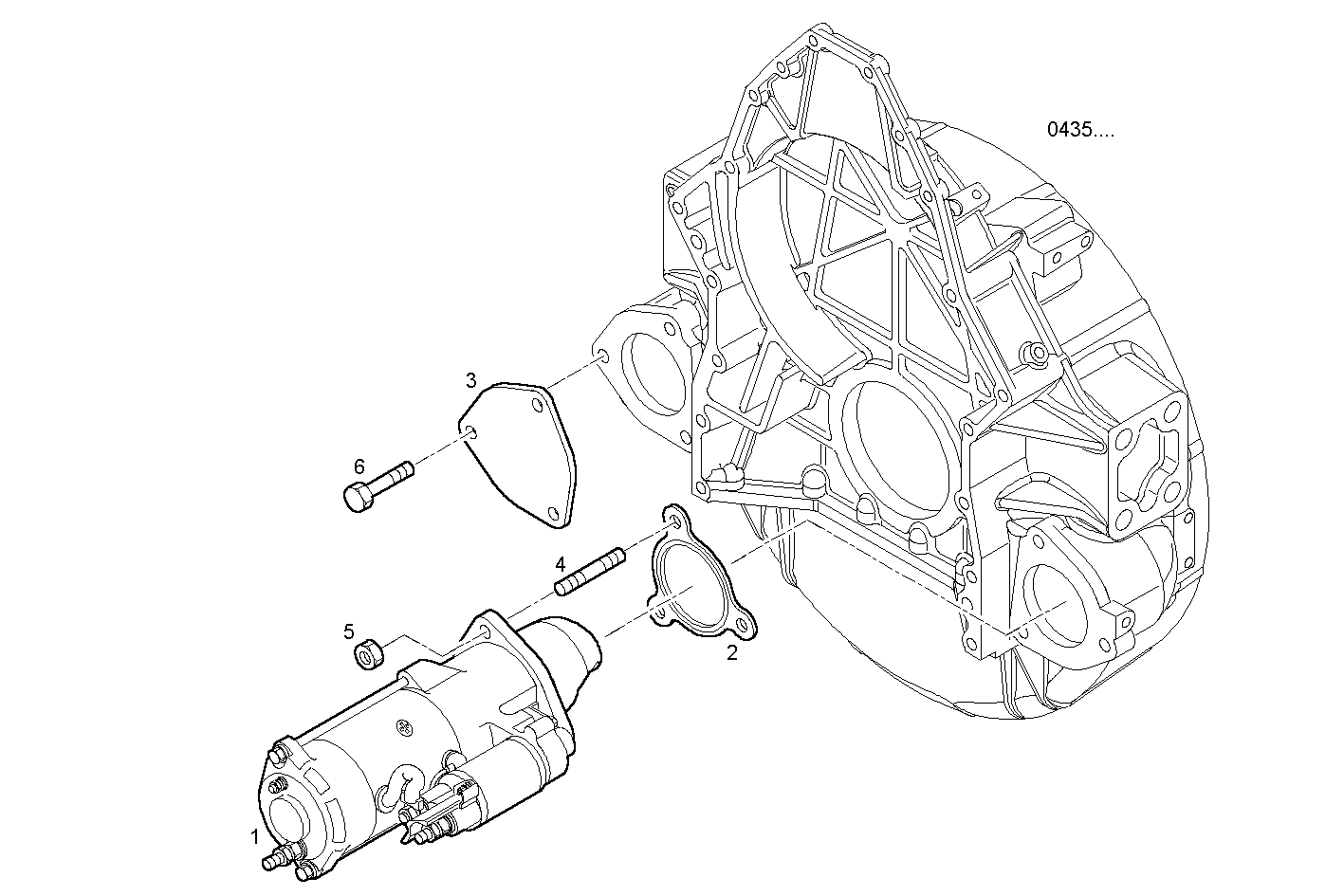 STARTER MOTOR - V08ENTM75.10A210 VECTOR 8 parts diagram