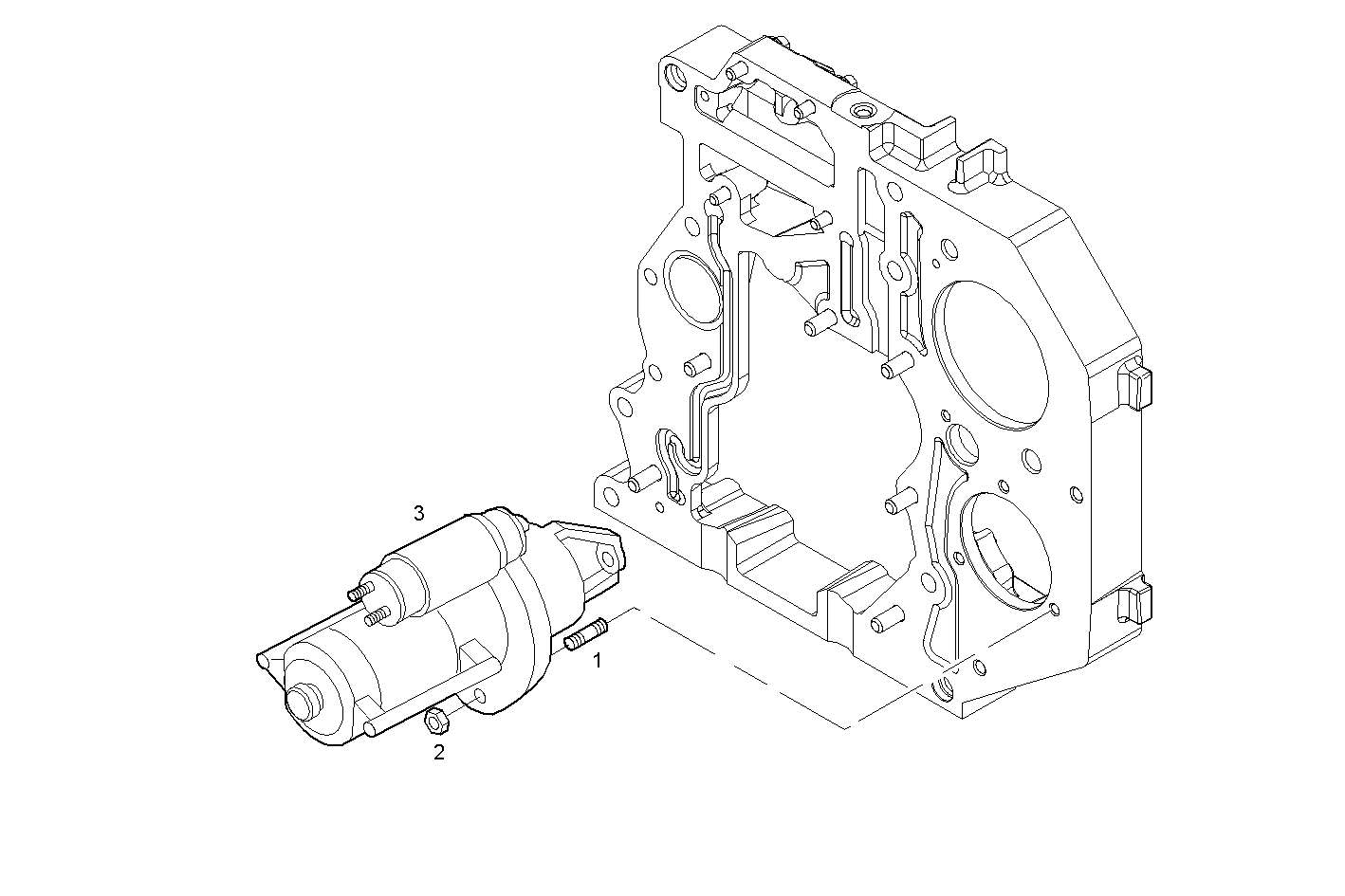 STARTER MOTOR - N60ENTM37.10 NEF 6 electron. parts diagram