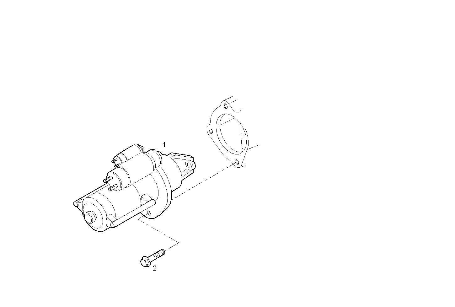 STARTER MOTOR - F4CE0304A*D600 NEF 3 - TIER 2 parts diagram