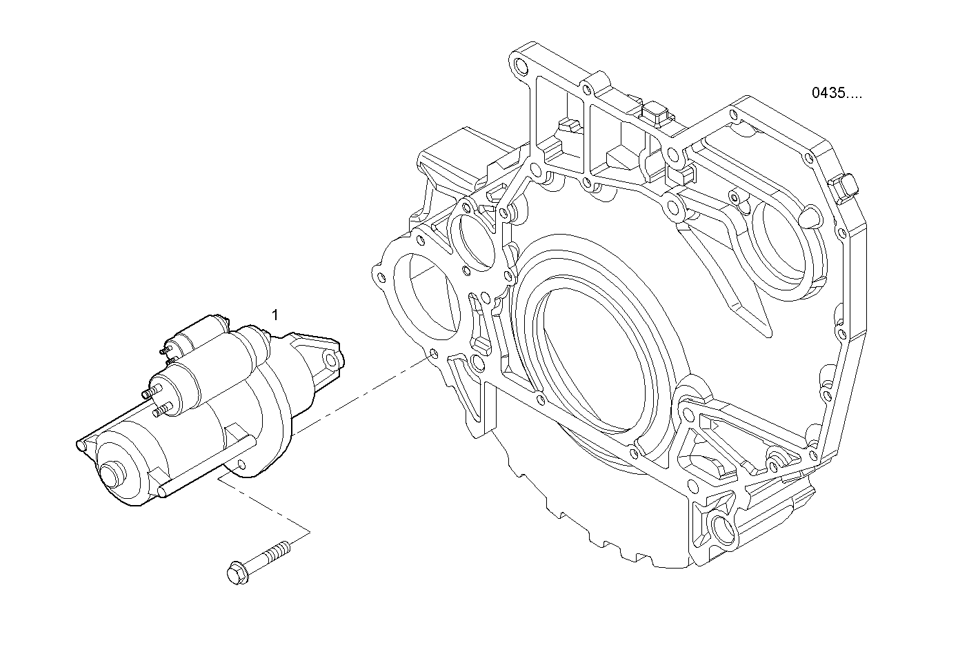 STARTER MOTOR - F4AE0484B*D102 NEF 4 electron. - TIER 2 parts diagram
