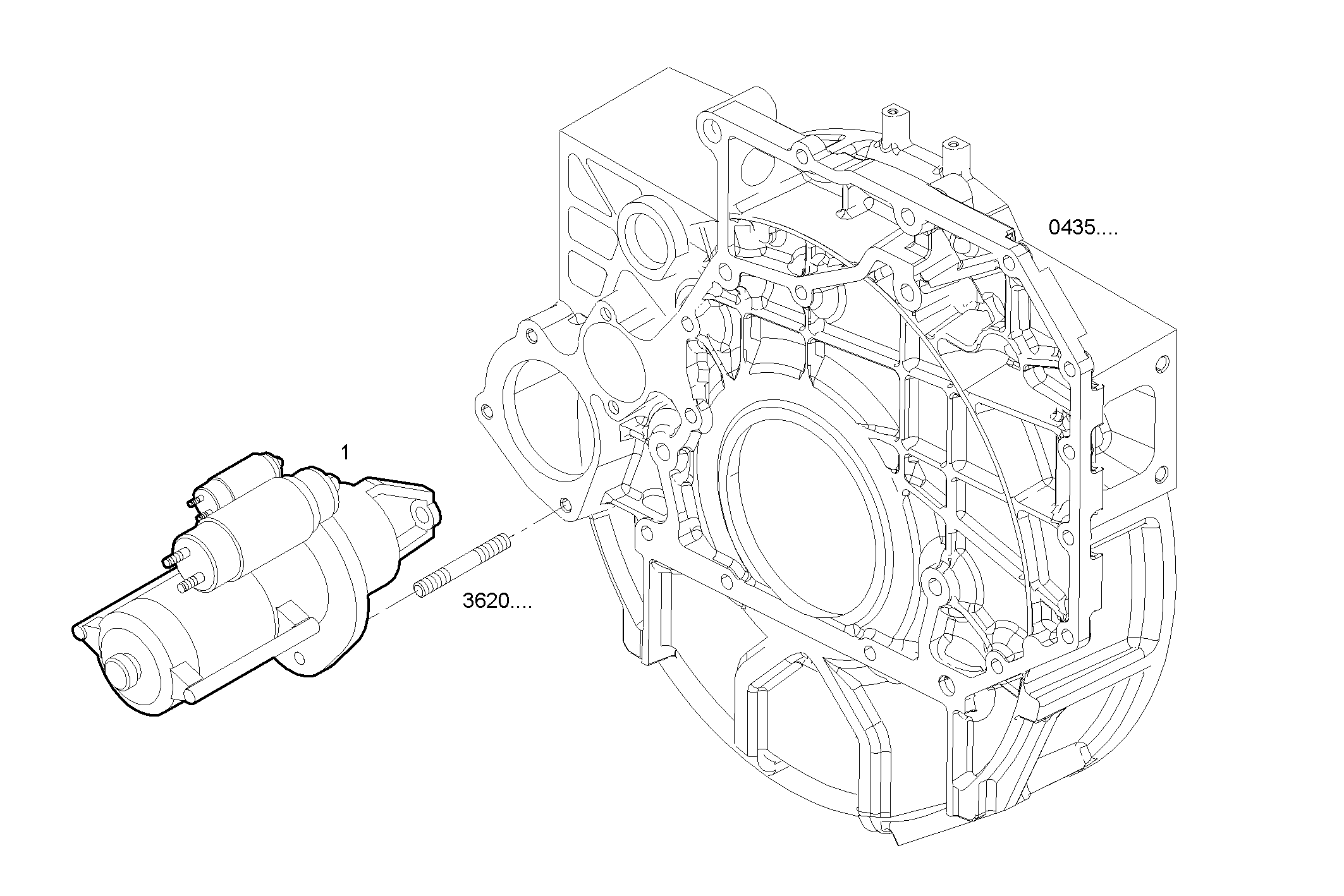 STARTER MOTOR - NEF60TE2.00 NEF 6 electron. parts diagram
