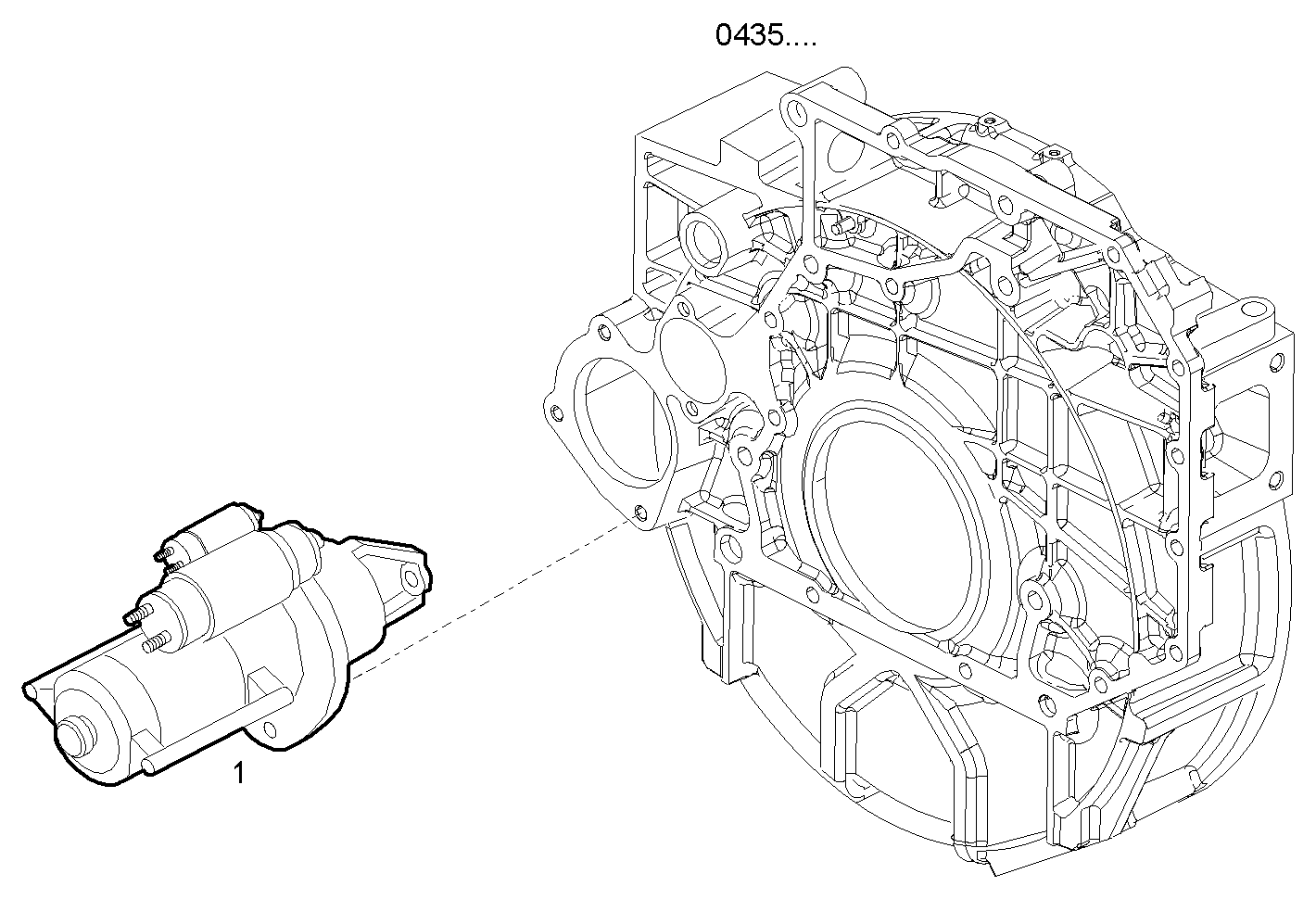 STARTER MOTOR - F4BE0647A*B100 NEF 6 CNG parts diagram