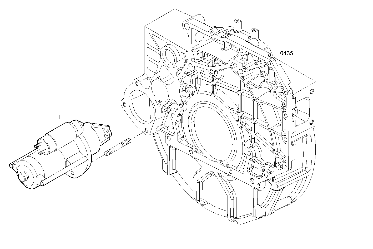 STARTER MOTOR - F4AE3481D*P103 NEF 4 electron. - EURO 4 parts diagram