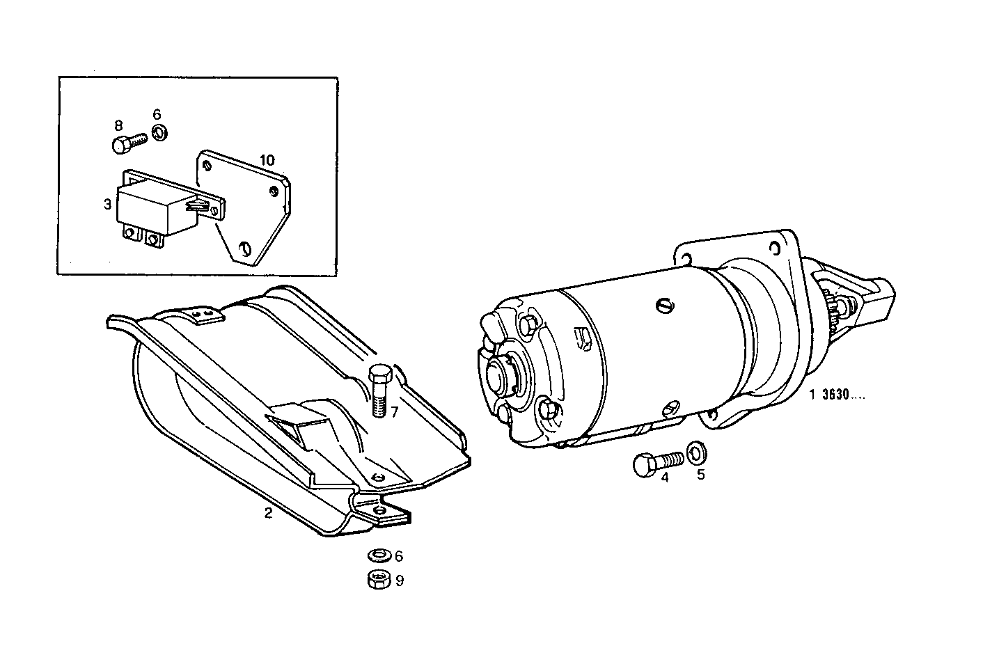 STARTER MOTOR - 8061M14.42 8061M14 parts diagram