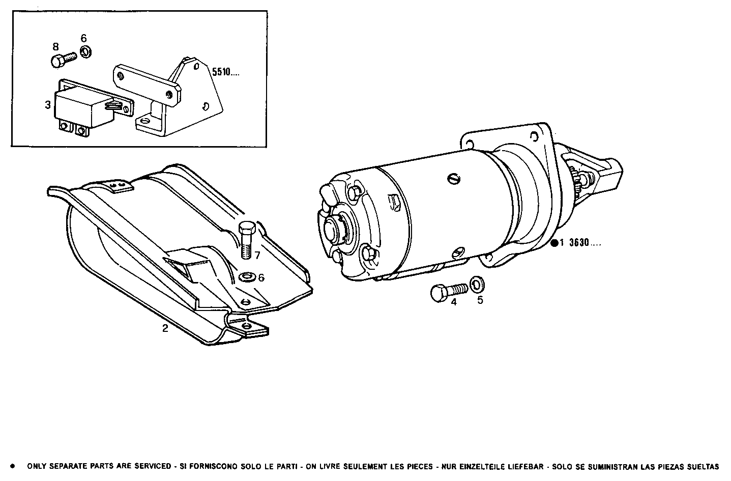 STARTER MOTOR - 8031M06.01 8031M06 parts diagram