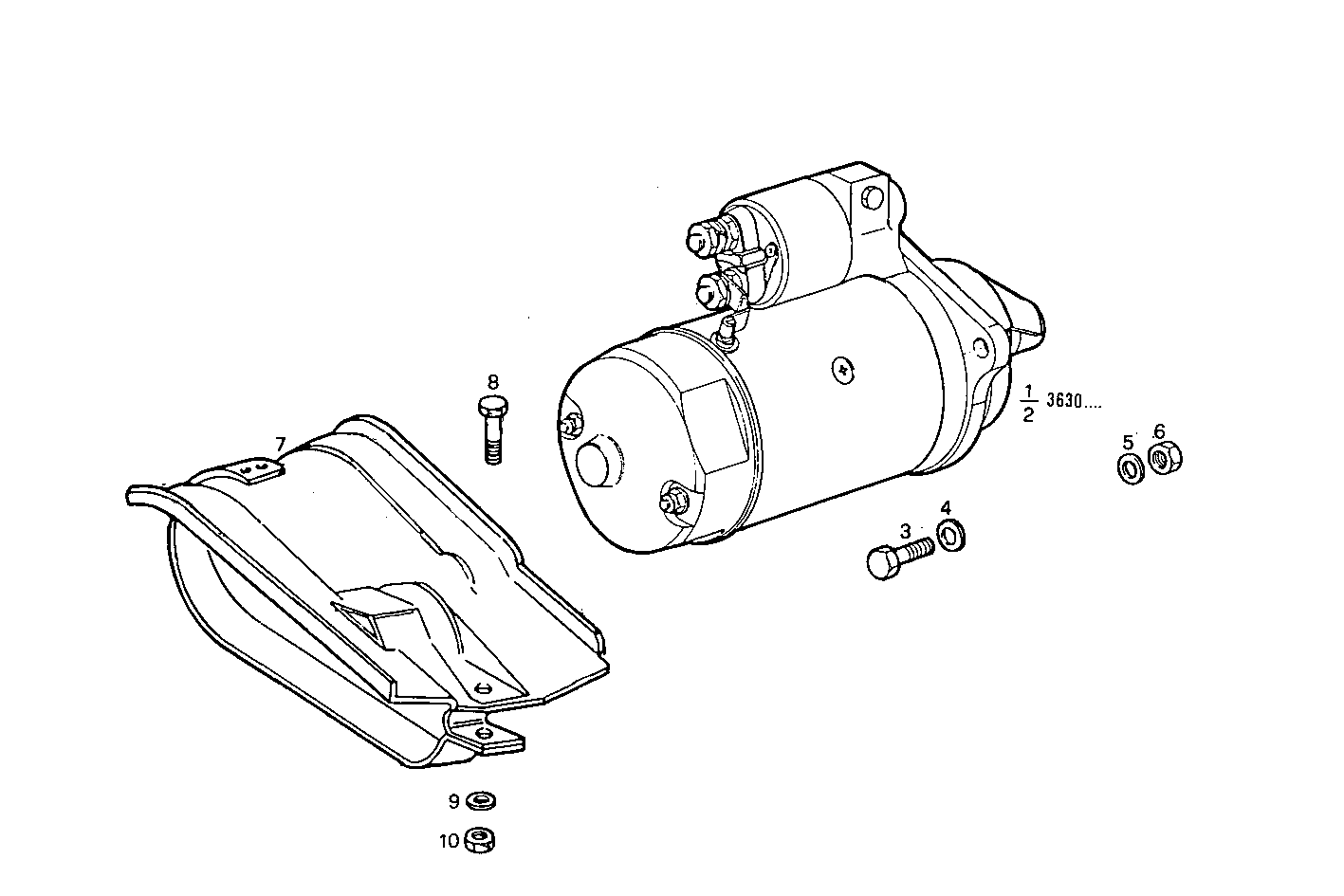 STARTER MOTOR - 8040SRC21.10A004 8040SRC21 parts diagram