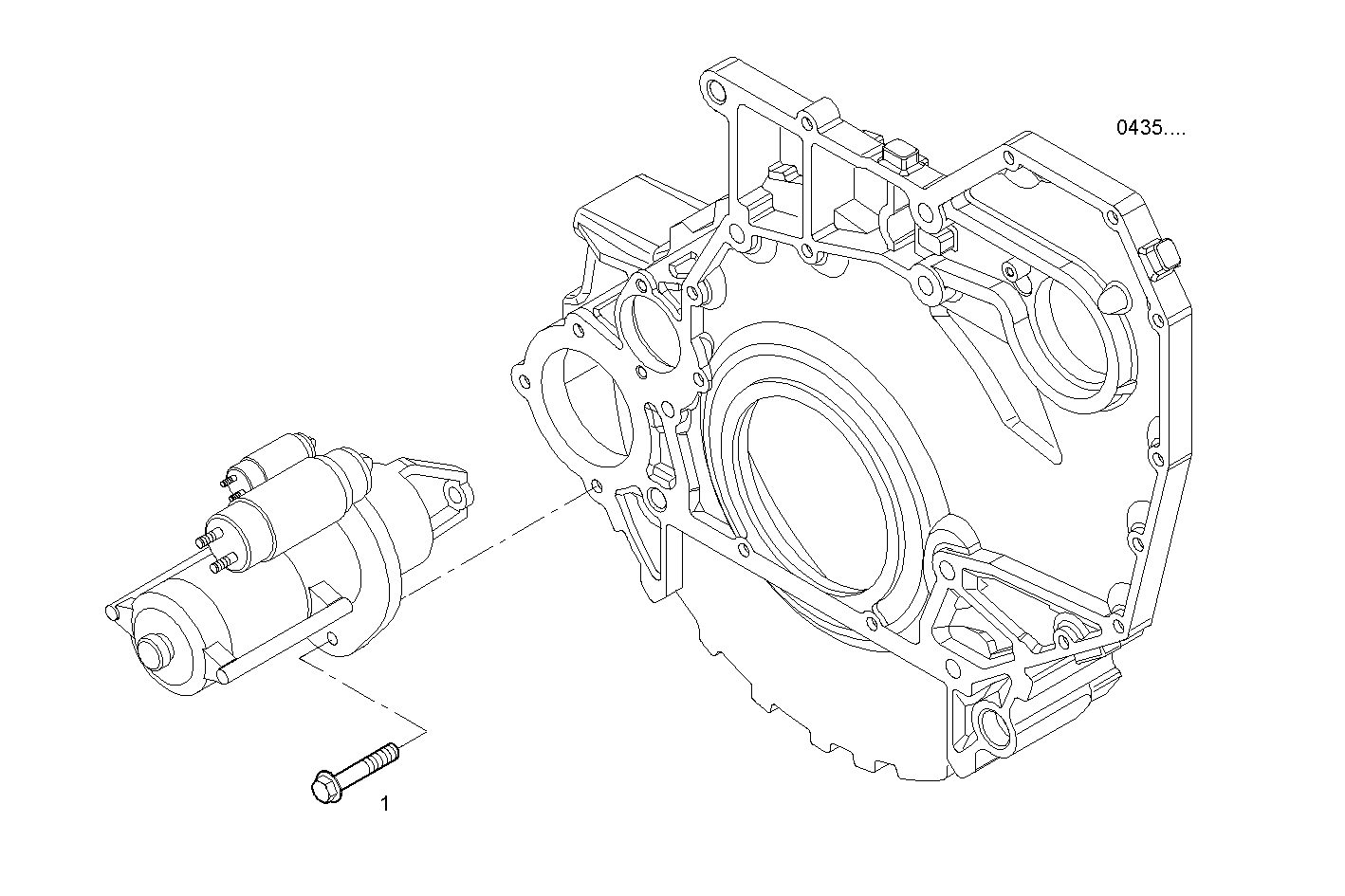 STARTER INSTALLATION - N67MSTD20.00A801 NEF 6 mechanic. - TIER 2 parts diagram