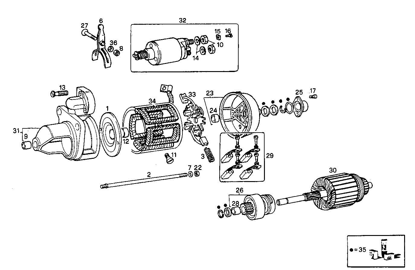 STARTER MOTOR - 7450E00.00 7450E00 parts diagram
