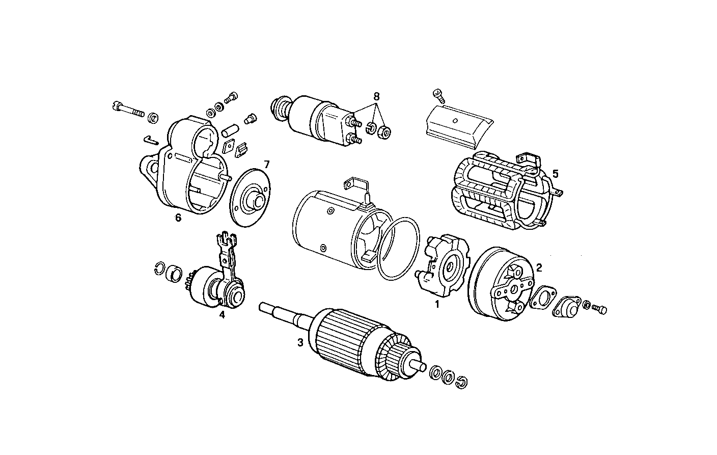 STARTER MOTOR (COMPONENTS) - 8041C05.06A019 8041C05 parts diagram