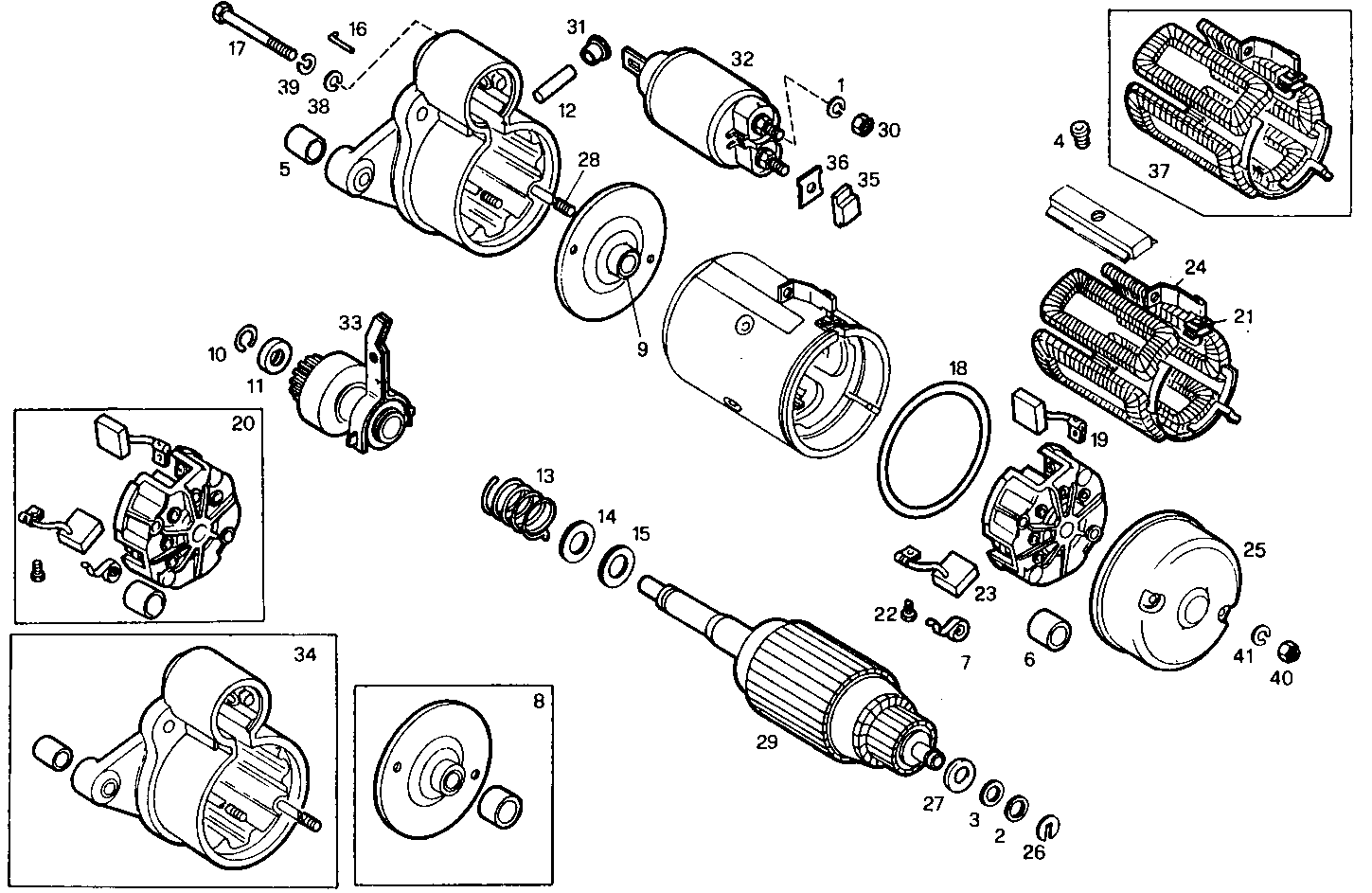STARTER MOTOR (COMPONENTS) - 8061SRM24.00 8061SRM24 parts diagram