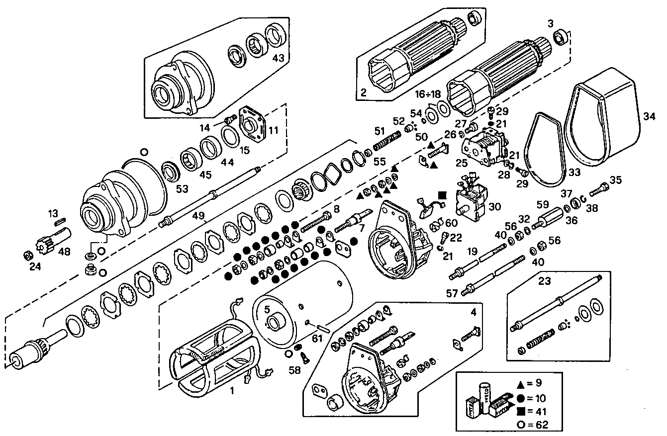 STARTER MOTOR (COMPONENTS) - 8281Si15.00A550 8281Si15 parts diagram