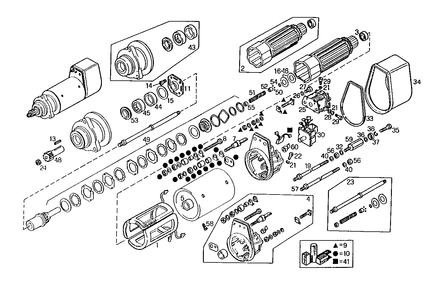 STARTER MOTOR (COMPONENTS) - 8210SRC21.31A001 8210SRC21 parts diagram