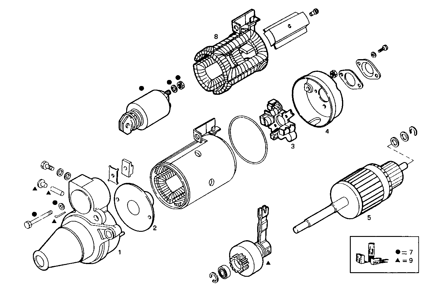 STARTER MOTOR (COMPONENTS) - 8141i07.01 8141i07 parts diagram